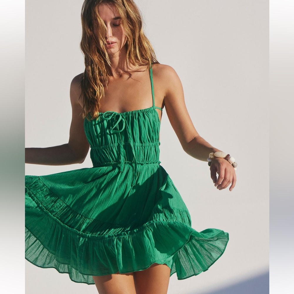 FREE PEOPLE Taking Sides Mini Dress